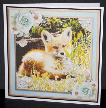 Cute fox card mini kit & decoupage by Marion Kimberley-Scott