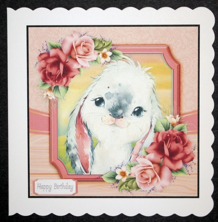 Adorable Grey & White Rabbit 8x8 Mini Kit by Marion Kimberley-Scott