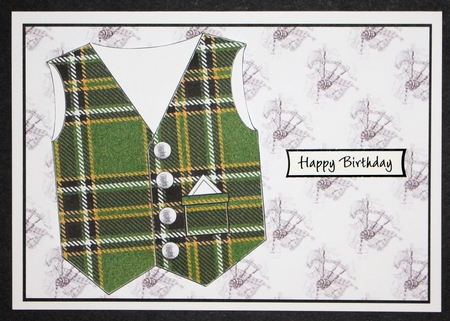 Tartan Waistcoat Or Vest (3) With Decoupage by Marion Kimberley-Scott