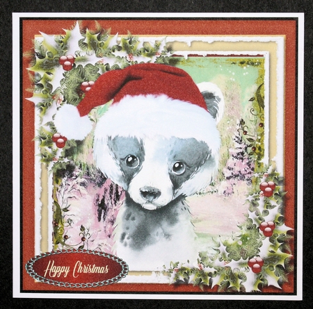 Gorgeous Christmas Badger  by Marion Kimberley-Scott