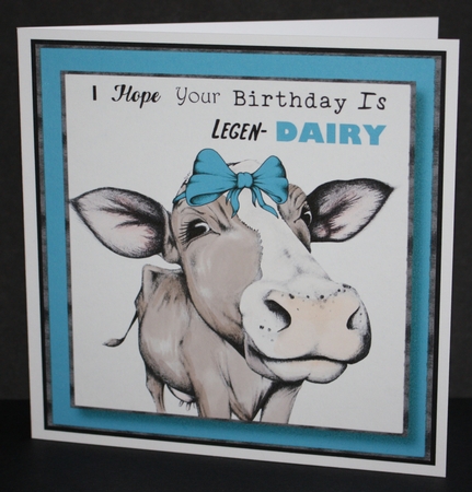 I Hope Your Birthday Is Legen-DAIRY 8x8 by Marion Kimberley-Scott