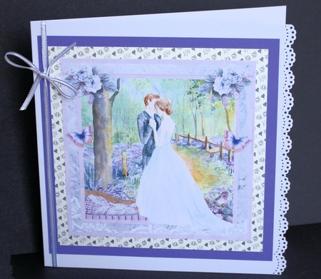 Wedding Couple 8x8 Card Mini Kit & Decoupage by Marion Kimberley-Scott