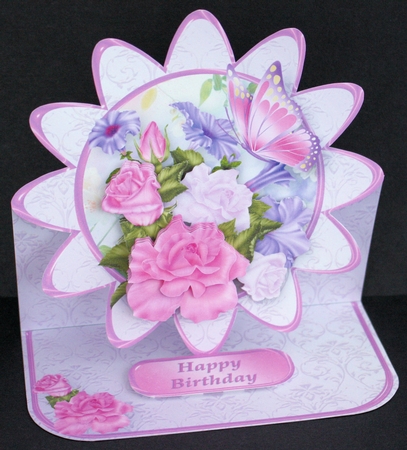 Summer Flowers - Shaped Easel Card Mini Kit by Marion Kimberley-Scott
