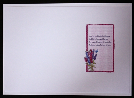 3 PINK & PURPLE FLORAL INSERTS WITH BUTTERFLY: 1 Blank, 2 With Verse, Plus Bonus Gift Tag & Commercial Use by Marion Kimberley-Scott