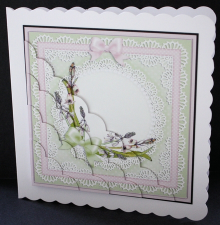 Bluebells Scallop Corner side stacker Topper by Marion Kimberley-Scott