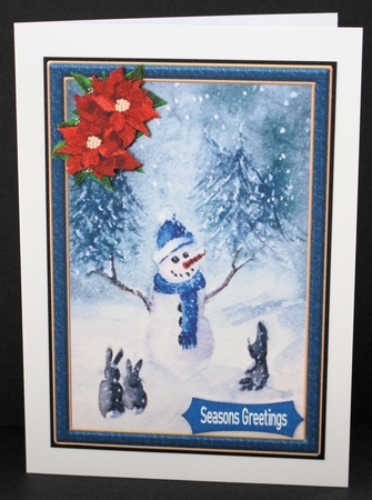 Snowman And Bunnies by Marion Kimberley-Scott