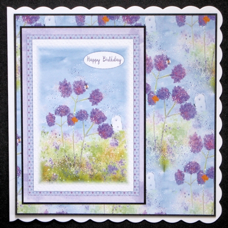 VERBENA: A4 Purple Floral Patterned Background With Commercial Use by Marion Kimberley-Scott