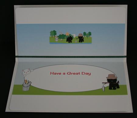 Fishing Dogs & Cheeky Cats Large Dl Insert by Marion Kimberley-Scott