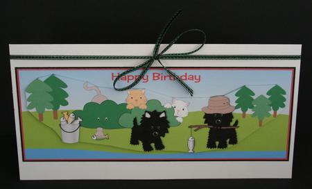 Fishing Dogs & Cheeky Cats Large Dl 2 by Marion Kimberley-Scott