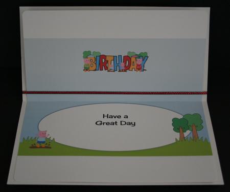 Pinkie Pigs Day Out Birthday Large Dl Insert by Marion Kimberley-Scott