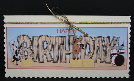 Donkeys Rock Birthday Large Dl by Marion Kimberley-Scott