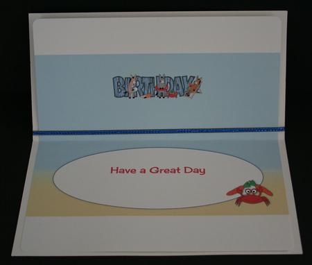 Beach Donkeys Birthday Large Dl Insert by Marion Kimberley-Scott