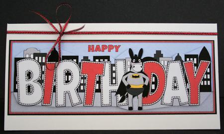 Bat Donkey Birthday Large Dl by Marion Kimberley-Scott