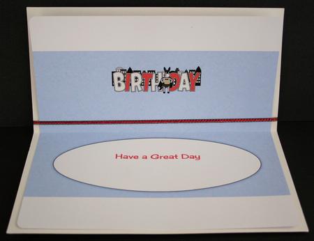 Bat Donkey Birthday Large Dl Insert by Marion Kimberley-Scott