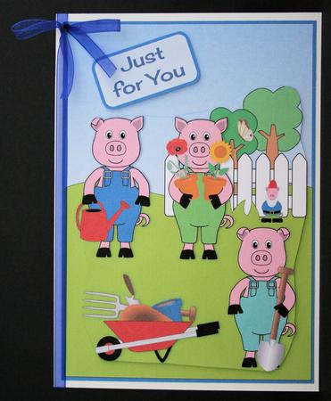 Gardening Piggies Quick Decoupage by Marion Kimberley-Scott