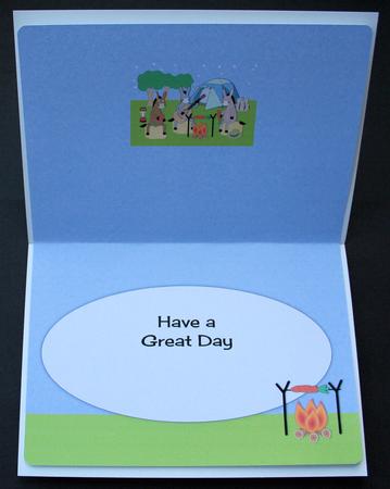 Insert for Camping Donkeys Pyramid by Marion Kimberley-Scott