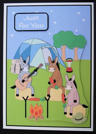 Camping Donkeys by Marion Kimberley-Scott