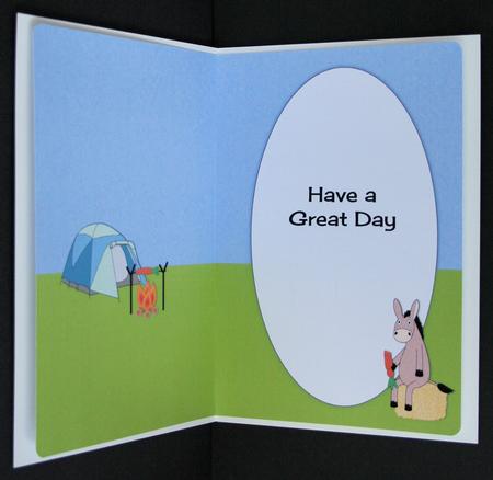 Camping Donkeys Insert by Marion Kimberley-Scott