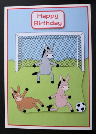 Donkeys Playing Football by Marion Kimberley-Scott