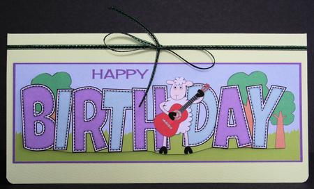 Guitarist Sheep Birthday Large Dl by Marion Kimberley-Scott