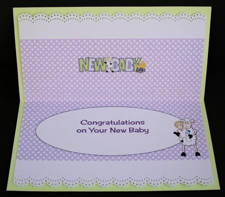 Sheep New Baby (lilac) Large Dl Insert by Marion Kimberley-Scott