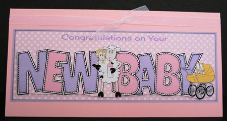 Sheep New Baby (pink) Large Dl by Marion Kimberley-Scott