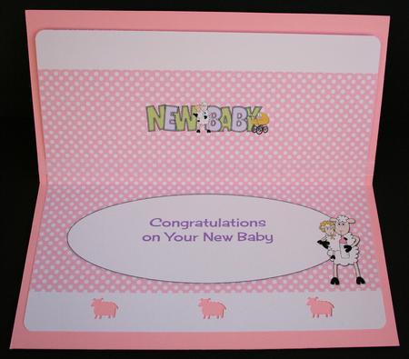 Sheep New Baby (pink) Large Dl Insert by Marion Kimberley-Scott