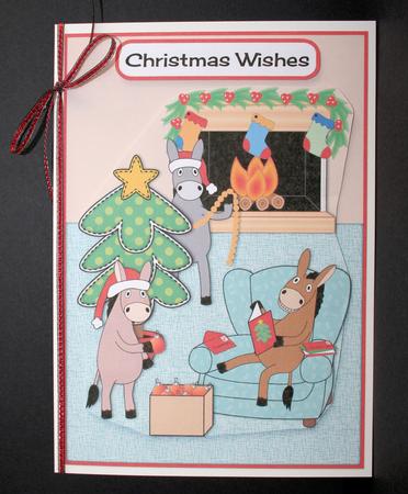 Donkeys Getting Ready for Christmas by Marion Kimberley-Scott