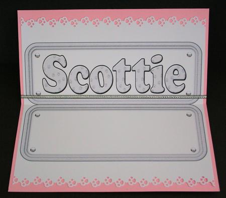 Scottie Dog Name Sign Insert by Marion Kimberley-Scott