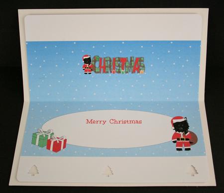 Santa Jazz the Dog Christmas Large Dl 3 Insert by Marion Kimberley-Scott