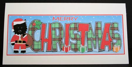 Santa Jazz the Dog Christmas Large Dl 3 by Marion Kimberley-Scott