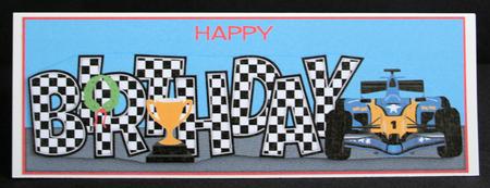 Formula 1 Birthday Large Dl by Marion Kimberley-Scott