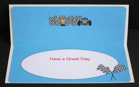 Formula 1 Birthday Large Dl Insert by Marion Kimberley-Scott