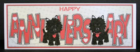 Jazz Dogs Anniversary in Red Large Dl 2 by Marion Kimberley-Scott