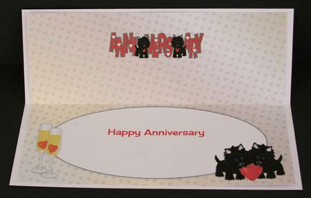 Jazz Dogs Anniversary in Red Large Dl 2 Insert by Marion Kimberley-Scott