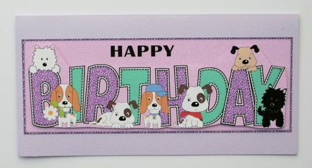 Patch, Kosmo and Jazz Birthday 2 Large Dl by Marion Kimberley-Scott