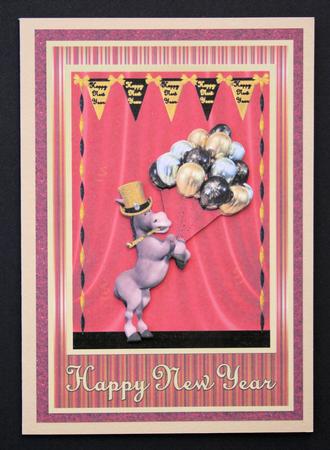 New Year Dancing Donkey by Marion Kimberley-Scott