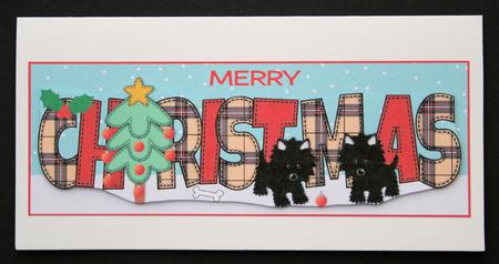 Playful Jazz Dogs Christmas Large Dl 3 by Marion Kimberley-Scott