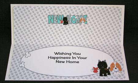 Jazz & Kosmo Dogs New Home Large Dl Insert by Marion Kimberley-Scott