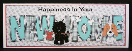 Jazz & Kosmo Dogs New Home Large Dl by Marion Kimberley-Scott