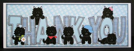Black Jazz and Friends Thank You Large Dl by Marion Kimberley-Scott