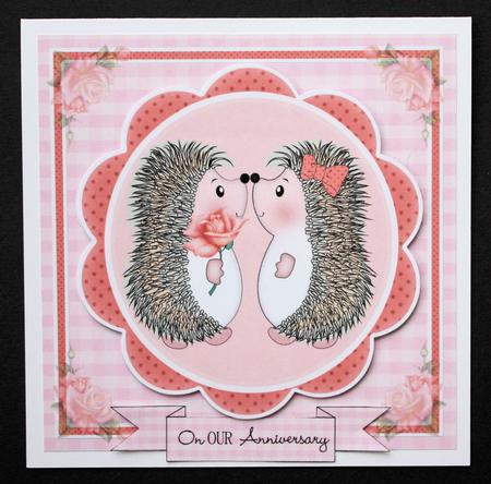 Mr & Mrs Hedgy Engagement/anniversary Topper by Marion Kimberley-Scott