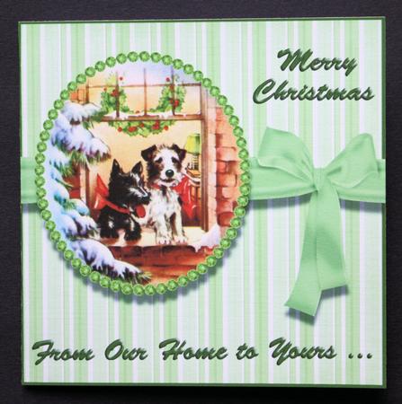 Vintage Dogs in Window from Our Home to Yours Christmas by Marion Kimberley-Scott