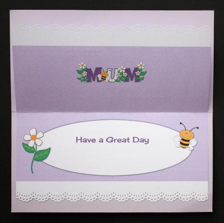 Flowers and Bees Mum Large Dl Insert by Marion Kimberley-Scott