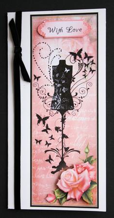 Large Dl Pink Roses Silhouette Mannequin by Marion Kimberley-Scott