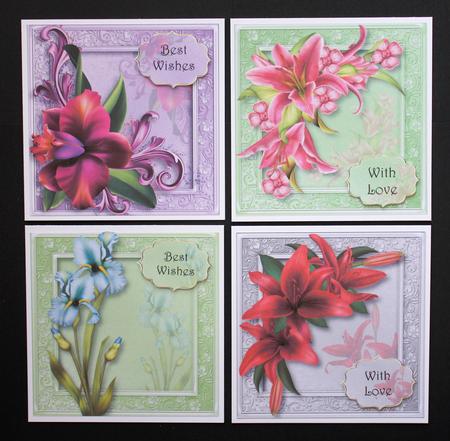 Orchids, Irises & Lilies 8x8 Bumper Kit by Marion Kimberley-Scott