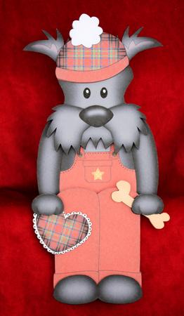3D on the Shelf Card Kit - Hamish Scottie Dog by Marion Kimberley-Scott