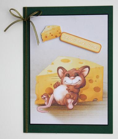 Too Much Cheese Mouse A4 by Marion Kimberley-Scott