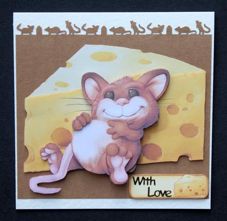 Too Much Cheese Mouse Decoupage Sheet by Marion Kimberley-Scott