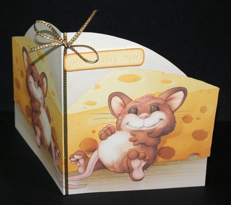 Too Much Cheese Mouse Shaped Card by Marion Kimberley-Scott